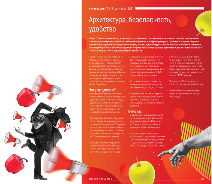 Corporate newsletter spread 2