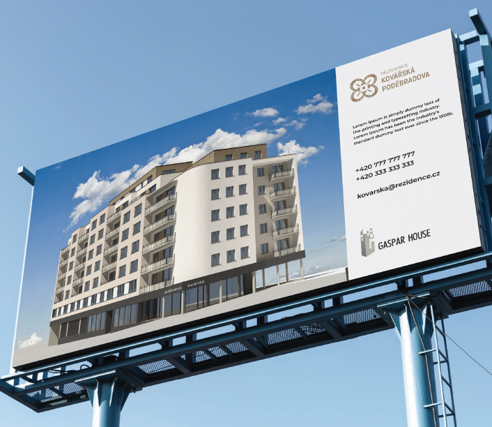 Kovářská Poděbradova billboard mockup