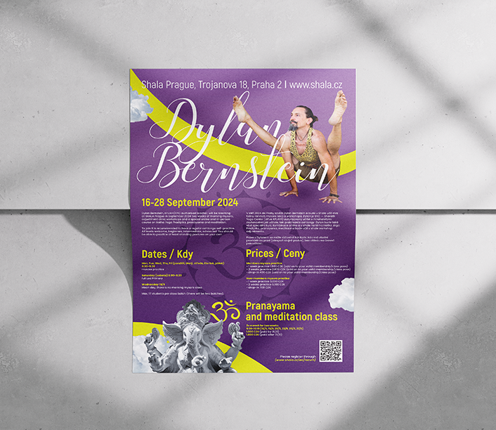 Dylan Bernstein workshop poster, purple